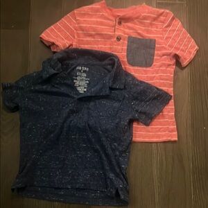 Okie Dokie Heather Red and Blue Button Down Shirts